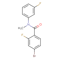 Chemical structure of 4-bromo-2-fluoro-N-(3-fluorophenyl)-N-methylbenzamide - CSSB00007934757