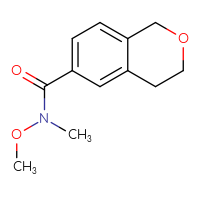 Chemical structure of N-methoxy-N-methyl-3,4-dihydro-1H-2-benzopyran-6-carboxamide - CSSB01992906921