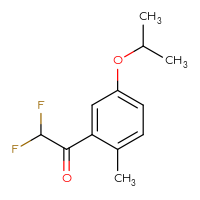 Chemical structure of 2,2-difluoro-1-[2-methyl-5-(propan-2-yloxy)phenyl]ethan-1-one - CSSB21103686118