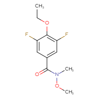 Chemical structure of 4-ethoxy-3,5-difluoro-N-methoxy-N-methylbenzamide - CSSB21151590676