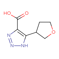 Chemical structure of 5-(oxolan-3-yl)-1H-1,2,3-triazole-4-carboxylic acid - CSSB00102667315
