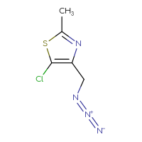 Chemical structure of 4-(azidomethyl)-5-chloro-2-methyl-1,3-thiazole - CSSB20680306550