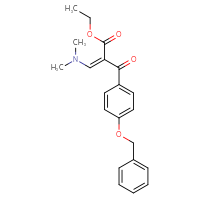 Chemical structure of ethyl (2Z)-2-[(Z)-4-(benzyloxy)benzoyl]-3-(dimethylamino)prop-2-enoate - CSSB21332864866