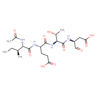 Chemical structure of (4S)-4-{[(1S,2R)-1-{[(2S)-1-carboxy-3-oxopropan-2-yl]carbamoyl}-2-hydroxypropyl]carbamoyl}-4-[(2S,3S)-2-acetamido-3-methylpentanamido]butanoic acid - CSSB00102562939