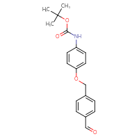 Chemical structure of tert-butyl N-{4-[(4-formylphenyl)methoxy]phenyl}carbamate - CSSB06256038944