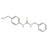 Chemical structure of 1-benzyl-3-(4-ethylphenyl)thiourea - CSSB00016062906