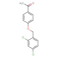 Chemical structure of 1-{4-[(2,4-dichlorophenyl)methoxy]phenyl}ethan-1-one - CSSB00000578346