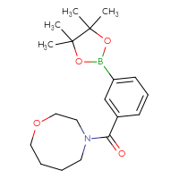 Chemical structure of 4-[3-(4,4,5,5-tetramethyl-1,3,2-dioxaborolan-2-yl)benzoyl]-1,4-oxazocane - CSSB14993861276