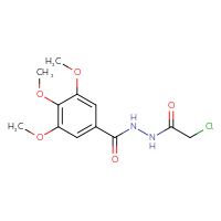 Chemical structure of N'-(2-chloroacetyl)-3,4,5-trimethoxybenzohydrazide - CSSB00028316355
