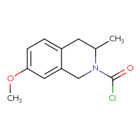 Chemical structure of 7-methoxy-3-methyl-1,2,3,4-tetrahydroisoquinoline-2-carbonyl chloride - CSSB15011009016