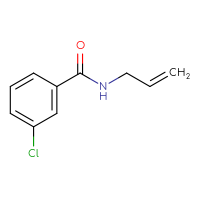 Chemical structure of 3-chloro-N-(prop-2-en-1-yl)benzamide - CSSB00000160294