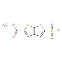 Chemical structure of methyl 5-(fluorosulfonyl)thieno[2,3-b]thiophene-2-carboxylate - CSSB00133075520