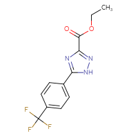 Chemical structure of ethyl 5-[4-(trifluoromethyl)phenyl]-1H-1,2,4-triazole-3-carboxylate - CSSB00036749992