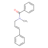 Chemical structure of N-methyl-N-[(2E)-3-phenylprop-2-en-1-yl]benzamide - CSSB21253046305
