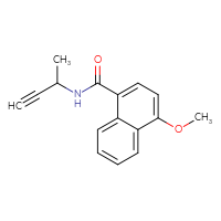 Chemical structure of N-(but-3-yn-2-yl)-4-methoxynaphthalene-1-carboxamide - CSSB02008646135