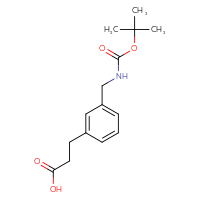 Chemical structure of 3-[3-({[(tert-butoxy)carbonyl]amino}methyl)phenyl]propanoic acid - CSSB00010188096