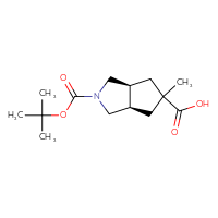 Chemical structure of (3aR,6aS)-2-[(tert-butoxy)carbonyl]-5-methyl-octahydrocyclopenta[c]pyrrole-5-carboxylic acid - CSSB21189800774