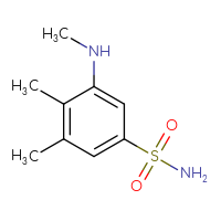 Chemical structure of 3,4-dimethyl-5-(methylamino)benzene-1-sulfonamide - CSSB00011806335