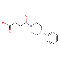Chemical structure of 4-oxo-4-(4-phenylpiperazin-1-yl)butanoic acid - CSSB00000593354
