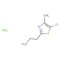 Chemical structure of 2-(5-chloro-4-methyl-1,3-thiazol-2-yl)ethan-1-amine hydrochloride - CSSB00015183426