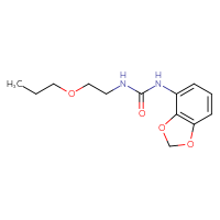 Chemical structure of 1-(2H-1,3-benzodioxol-4-yl)-3-(2-propoxyethyl)urea - CSSB08854679105