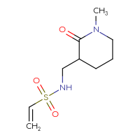 Chemical structure of N-[(1-methyl-2-oxopiperidin-3-yl)methyl]ethene-1-sulfonamide - CSSB03552740291