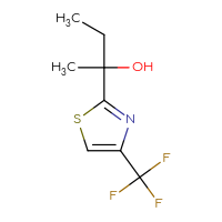 Chemical structure of 2-[4-(trifluoromethyl)-1,3-thiazol-2-yl]butan-2-ol - CSSB02495903975