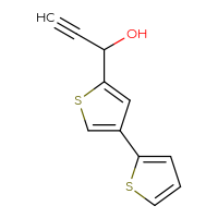 Chemical structure of 1-{[2,3'-bithiophen]-5'-yl}prop-2-yn-1-ol - CSSB00112108155