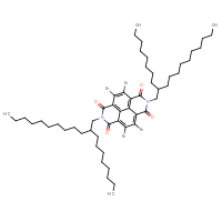 Chemical structure of 2,3,9,10-tetrabromo-6,13-bis(2-octyldodecyl)-6,13-diazatetracyclo[6.6.2.0⁴,¹⁶.0¹¹,¹⁵]hexadeca-1,3,8(16),9,11(15)-pentaene-5,7,12,14-tetrone - CSSB00016991713