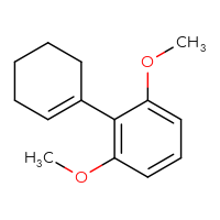Chemical structure of 2-(cyclohex-1-en-1-yl)-1,3-dimethoxybenzene - CSSB06587161588