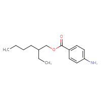 Chemical structure of 2-ethylhexyl 4-aminobenzoate - CSSB00007857025