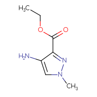 Chemical structure of ethyl 4-amino-1-methyl-1H-pyrazole-3-carboxylate - CSSB00012017645