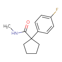 Chemical structure of 1-(4-fluorophenyl)-N-methylcyclopentane-1-carboxamide - CSSB00103343647