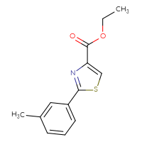 Chemical structure of ethyl 2-(3-methylphenyl)-1,3-thiazole-4-carboxylate - CSSB00000274353