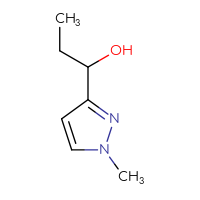 Chemical structure of 1-(1-methyl-1H-pyrazol-3-yl)propan-1-ol - CSSB00012235811