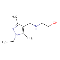 Chemical structure of 2-{[(1-ethyl-3,5-dimethyl-1H-pyrazol-4-yl)methyl]amino}ethan-1-ol - CSSB00015199257