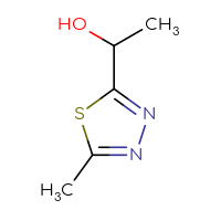 Chemical structure of 1-(5-methyl-1,3,4-thiadiazol-2-yl)ethan-1-ol - CSSB00021443657