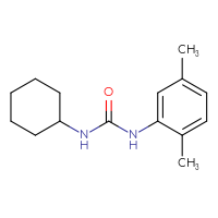 Chemical structure of 1-cyclohexyl-3-(2,5-dimethylphenyl)urea - CSSB00000586334