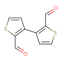 Chemical structure of [3,3'-bithiophene]-2,2'-dicarbaldehyde - CSSB00010003137