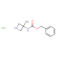 Chemical structure of benzyl N-(3-methylazetidin-3-yl)carbamate hydrochloride - CSSB00025706794