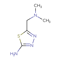 Chemical structure of 5-[(dimethylamino)methyl]-1,3,4-thiadiazol-2-amine - CSSB00000720618