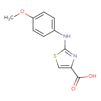 Chemical structure of 2-[(4-methoxyphenyl)amino]-1,3-thiazole-4-carboxylic acid - CSSB00000758614