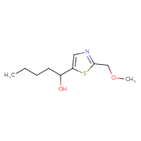 Chemical structure of 1-[2-(methoxymethyl)-1,3-thiazol-5-yl]pentan-1-ol - CSSB15019612193
