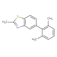Chemical structure of 5-(2,6-dimethylphenyl)-2-methyl-1,3-benzothiazole - CSSB06592124884