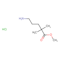 Chemical structure of methyl 5-amino-2,2-dimethylpentanoate hydrochloride - CSSB00138437829