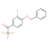 Chemical structure of 1-[4-(benzyloxy)-3-fluorophenyl]-2,2,2-trifluoroethan-1-one - CSSB20813995095