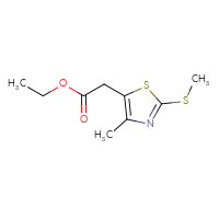 Chemical structure of ethyl 2-[4-methyl-2-(methylsulfanyl)-1,3-thiazol-5-yl]acetate - CSSB09896346168