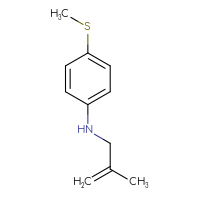 Chemical structure of N-(2-methylprop-2-en-1-yl)-4-(methylsulfanyl)aniline - CSSB00011645301