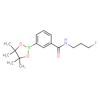 Chemical structure of N-(3-fluoropropyl)-3-(4,4,5,5-tetramethyl-1,3,2-dioxaborolan-2-yl)benzamide - CSSB02148211209