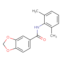 Chemical structure of N-(2,6-dimethylphenyl)-2H-1,3-benzodioxole-5-carboxamide - CSSB00027847467